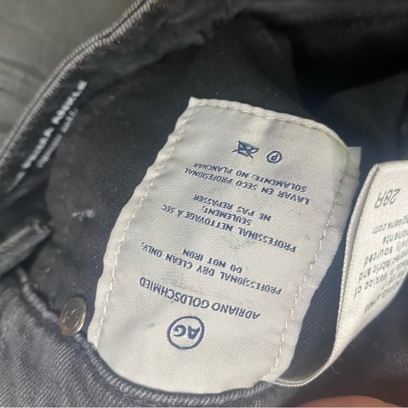 Adriano Goldschmidt Prima cigarette Ankle Gray Coated Denim Jeans size 28 - Picture 8 of 12